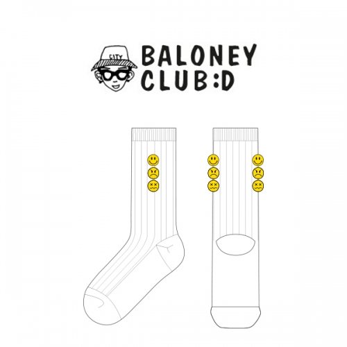 BALONEY CLUB_발루니 클럽 의 남, 여 공용 패션 장목양말 제작사례.