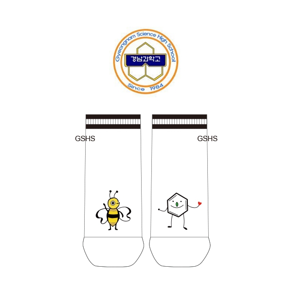 경남과학고등학교 의 남, 여 공용 스니커즈 제작사례.