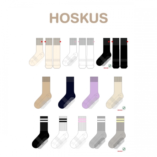 호스커스_HOSKUS 의 3차 숙녀용 논슬립 장목양말 제작사례.