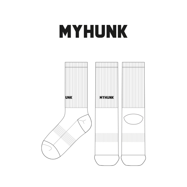 마이헝크_MYHUNK 의 남자 스포츠 장목양말 제작사례.