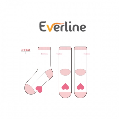 에버라인(Everline)_브레이브걸스(BraveGirls)의 자수 수면 장목양말 제작사례