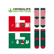 허벌라이프_HERBALIFE의 행사용 남, 녀 공용 자수 수면양말 제작사례