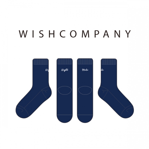 위시컴퍼니_WISHCOMPANY의 남, 녀 공용 자수 수면양말 제작사례