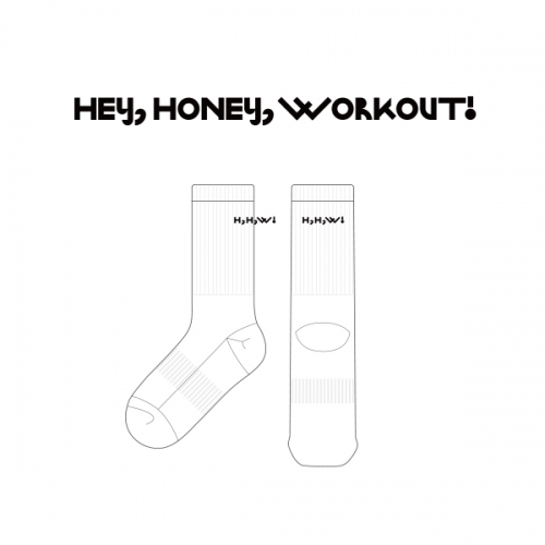 헤이허니워크아웃_Hey, Honey, Workout!의 남, 녀 공용 스포츠 장목양말 제작사례