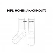 헤이허니워크아웃_Hey, Honey, Workout!의 남, 녀 공용 스포츠 장목양말 제작사례