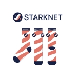 스타크서울(STARKSeoul)_스타크넷(STARKNET)의  블록체인 산업에 사용되는 이더리움레이어2 플랫폼 홍보용 남, 녀 공용 패션 장목양말 제작사례