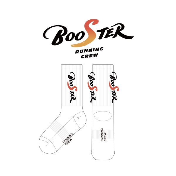 부스터러닝크루_BOOSTER RUNNING CREW의 마라톤동호회 홍보용 남, 녀 공용 스포츠 장목양말 제작사례