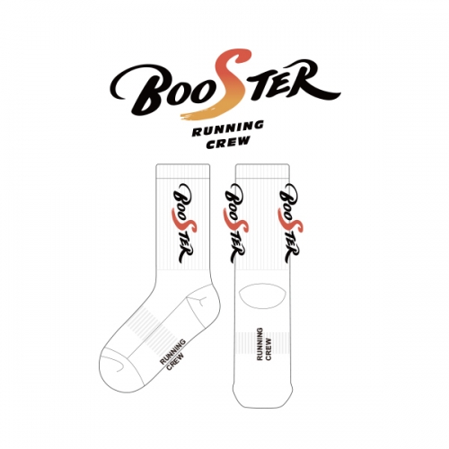 부스터러닝크루_BOOSTER RUNNING CREW의 마라톤동호회 홍보용 남, 녀 공용 스포츠 장목양말 제작사례