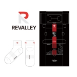 리밸리골프_REVALLEY의 홍보용 남자 스포츠 발목양말 제작사례