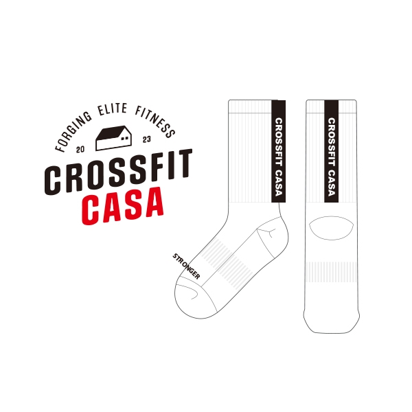 크로스핏 까사_CROSSFIT CASA의 남, 녀 공용 스포츠 장목양말 제작사례_2차