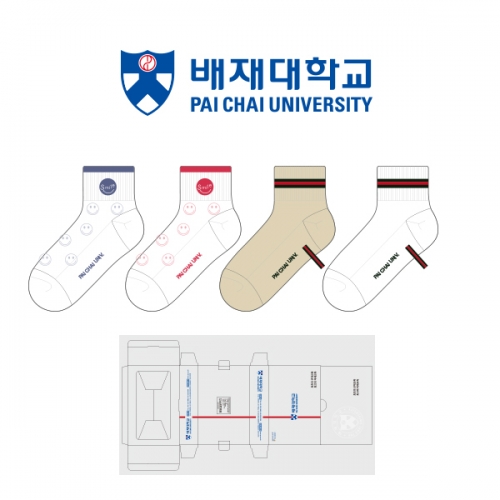 배재대학교_PAI CHAI UNIVERSITY의 남, 녀 패션 발목양말 제작사례