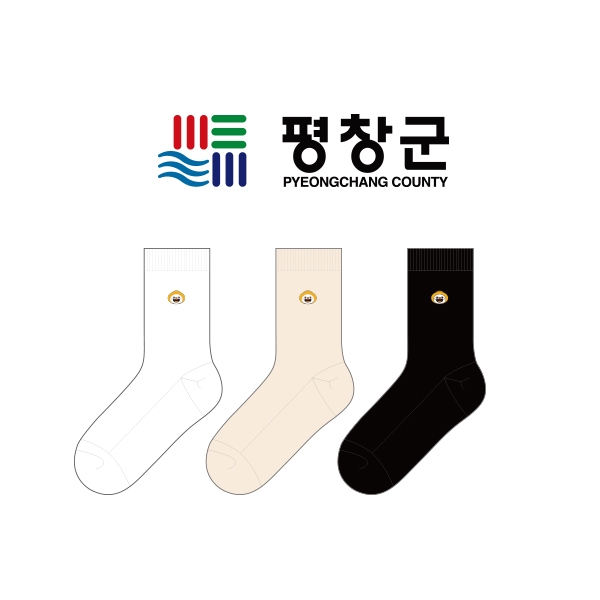 평창군_PYEONGCHANG COUNTY의 남, 녀 공용 패션 자수 중목양말 제작사례_2차