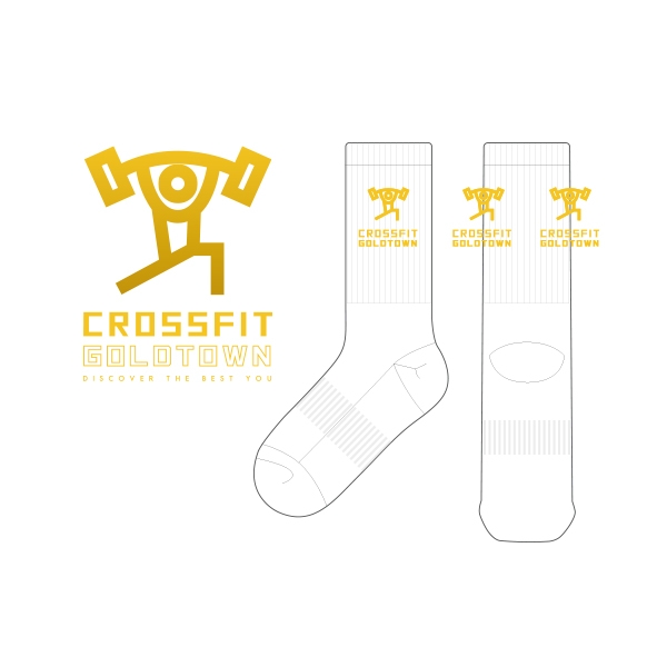 크로스핏 골드타운_CROSSFIT GOLDTOWN의 남, 녀 공용 스포츠 장목양말 제작사례