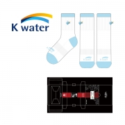 한국수자원공사_K water의 남자 스포츠 자수 중목양말 제작사례