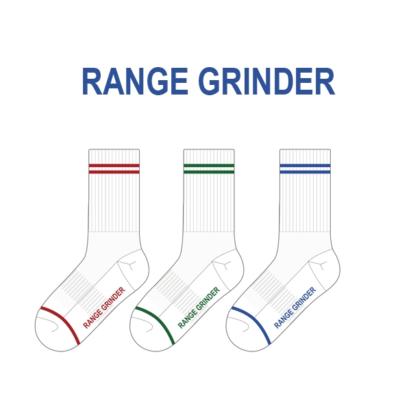 레인지 그라인더_RANGE GRINDER의 남, 녀 공용 스포츠 중목양말 제작사례