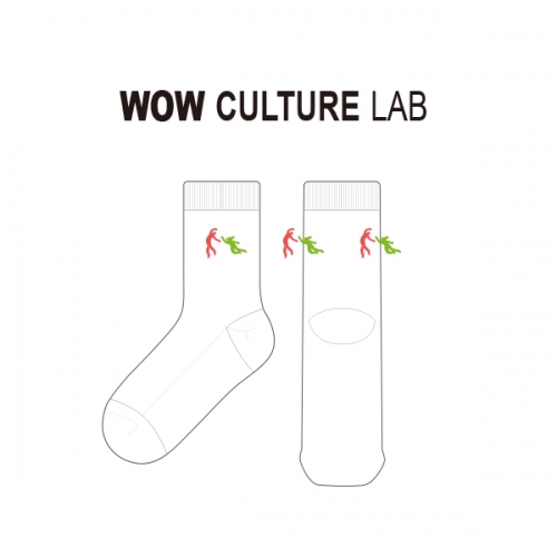 서울와우북페스티벌_와우컬처랩(WOW CULTURE LAB)의 남, 녀 공용 패션 중목양말 제작사례