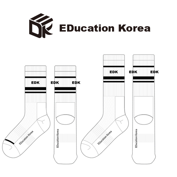 EDK 유소년농구클럽의 여자, 남자 스포츠 장목양말 제작사례