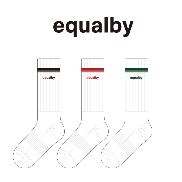 equalby_이퀄비의 남, 녀 공용 패션 스포츠 장목양말 제작사례