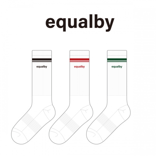 equalby_이퀄비의 남, 녀 공용 패션 스포츠 장목양말 제작사례