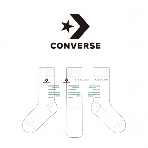 컨버스_CONVERSE의 남, 녀 공용 패션 장목양말 제작사례