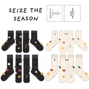 시즈더시즌_SEIZE THE SEASON의 남, 녀 공용 패션 장목양말과 아동 논슬립 중목양말 제작사례