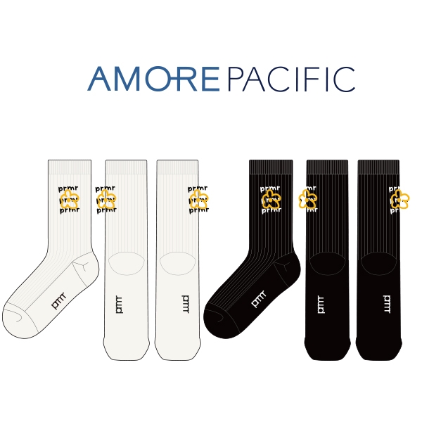 아모레퍼시픽_AMORE PACIFIC의 남, 녀 공용 패션 자수 장목양말 제작사례