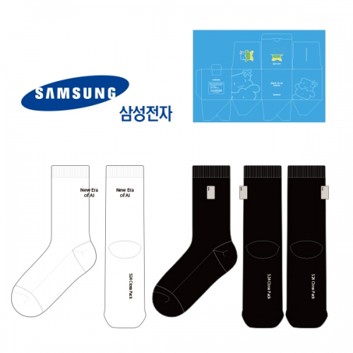 삼성전자_SAMSUNG의 남, 녀 공용 패션 자수 장목양말 제작사례