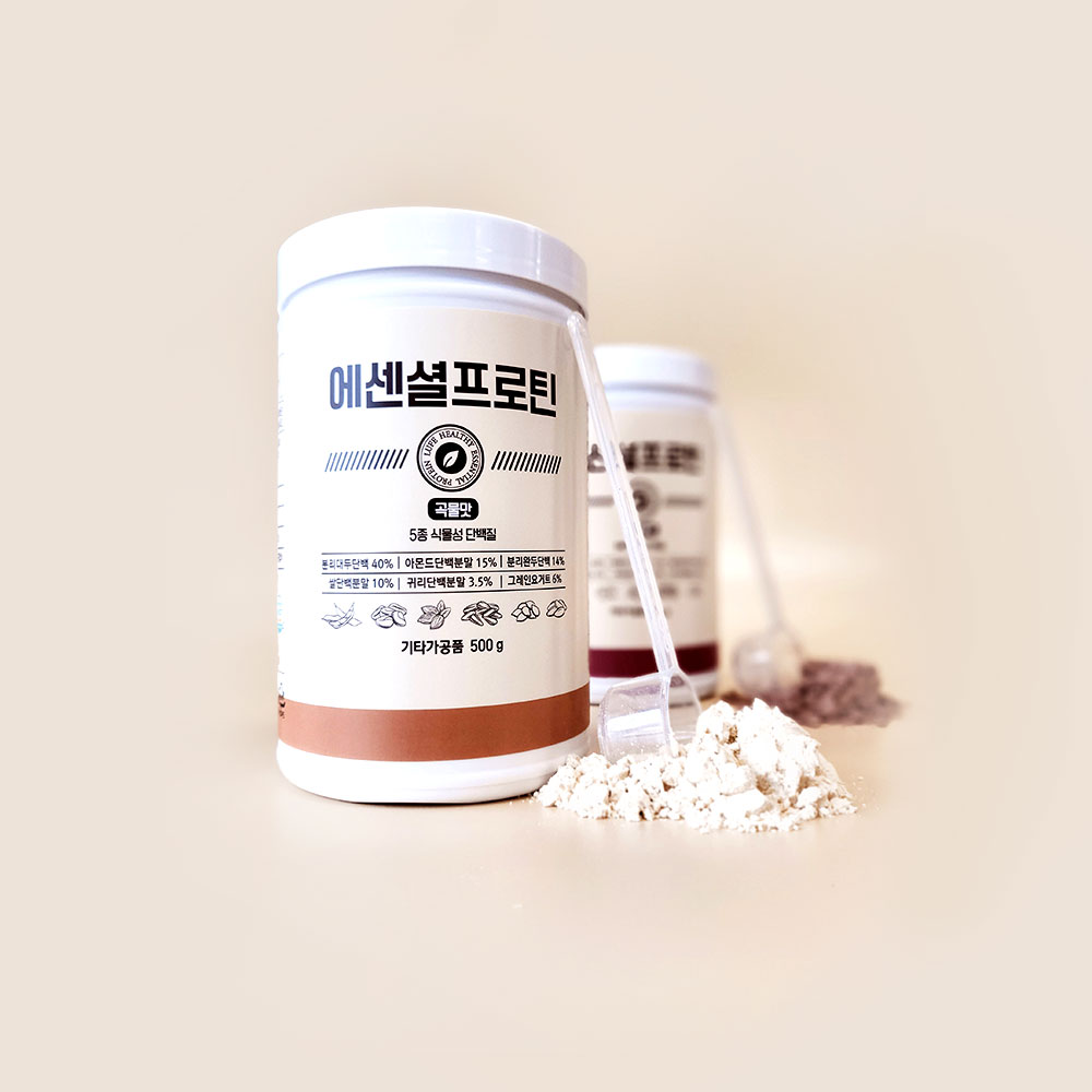 에센셜프로틴 식물성 단백질 (곡물맛,코코아맛) 500g