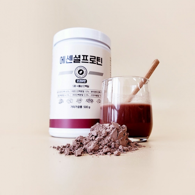 에센셜프로틴 식물성 단백질 (곡물맛,코코아맛) 500g