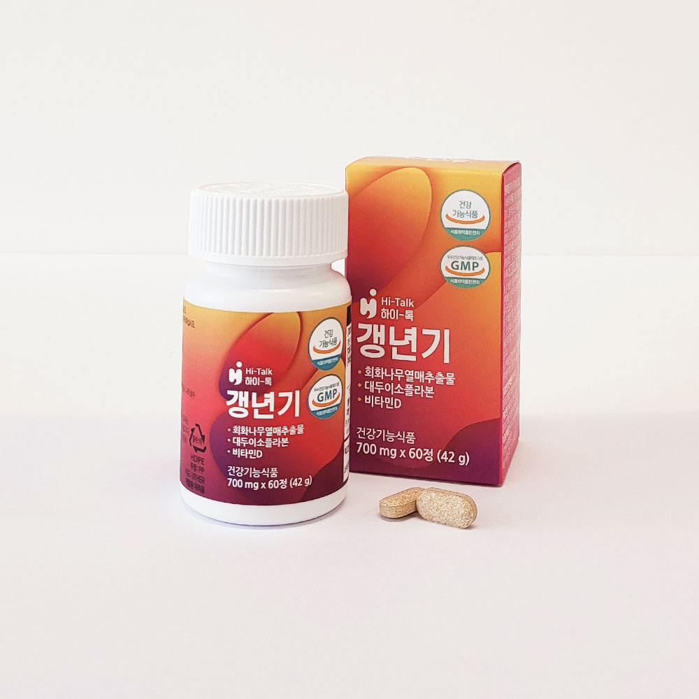 하이톡 갱년기 / 회화나무추출물함유 갱년기 여성을 위한 건강기능식품 / 700mg*60정(42g) 1박스