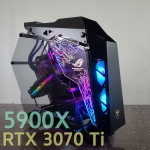 <고사양 주문제작 상담> ★문의요망★ 쿠거 퀀커 커스텀PC AMD 5900X, ASUS ROG STRIX RTX 3070 Ti, ARGB 아크릴 플레이트 튜닝