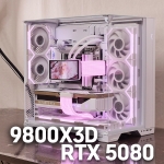고사양 화이트 게임용 컴퓨터 - 9800X3D, RTX 5080