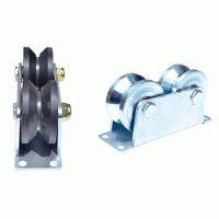 HC-WVR 4인치 [HC-42500] 철 나이론 V앵글 2륜-플레이트 고정