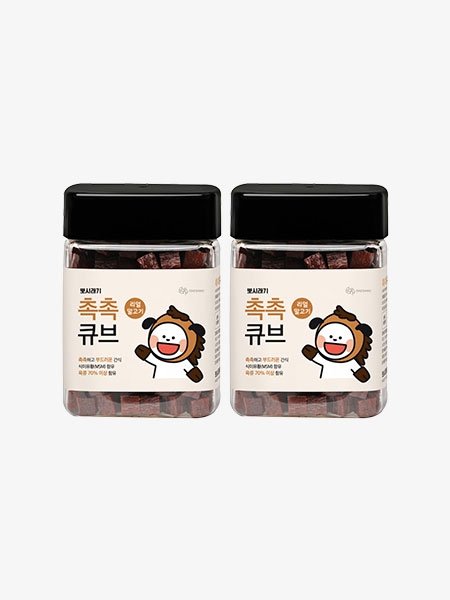 뽀시래기 촉촉큐브 국내산 말고기 180g 2개입