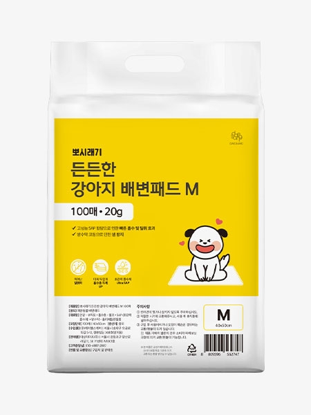 뽀시래기 든든한 배변패드 M 중형 400매