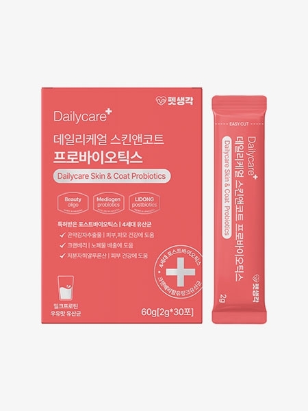 (20%할인) 펫생각 데일리케얼 스킨앤코트 강아지 유산균 60g