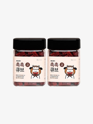 (2개세트) 뽀시래기 촉촉큐브 국내산 한우 180g 2개입