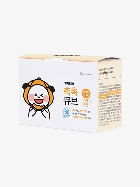 (2개세트) 뽀시래기 촉촉큐브 국산 단호박 180g 2개입