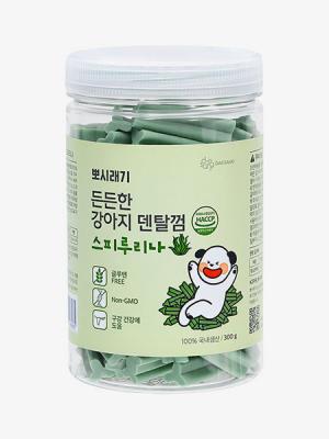(2개세트) 뽀시래기 든든한 강아지 구강케어 덴탈껌 스피루리나 300g