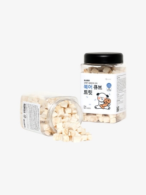 (2개세트) 뽀시래기 강아지 동결건조 간식 북어 큐브 트릿 85g