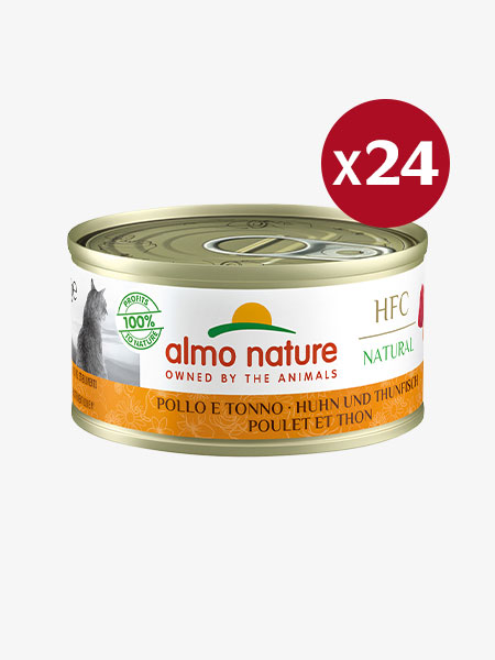 알모네이쳐 캣 닭고기&참치 캔 70g X 24개