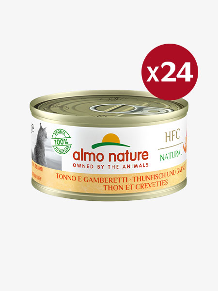 알모네이쳐 캣 참치&새우 캔 70g X 24개