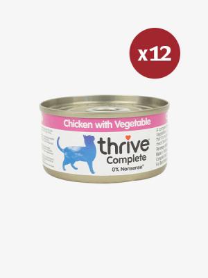쓰라이브 컴플리트 닭가슴살&야채 캔 75g X 12개