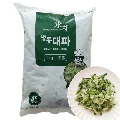 농우 전처리 대파, 슬라이스, 냉동, 1kg 팩!