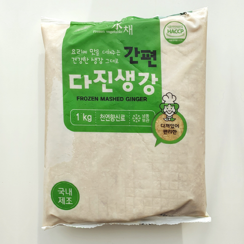 농우다진생강(중국산-국내제조), 냉동, 1kg 팩!