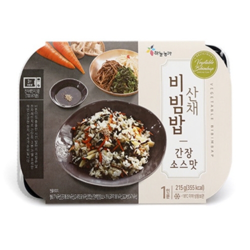 하늘농가,산채비빔밥,간장소스맛,215g,냉동 4팩,*