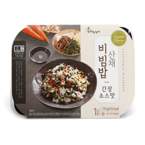 하늘농가,산채비빔밥,간장소스맛,215g,냉동 3팩,*