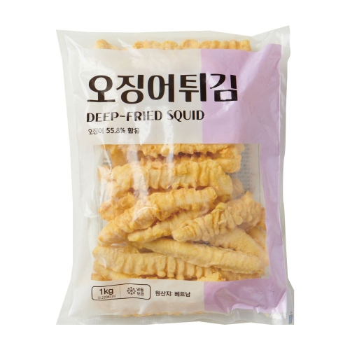 농우 오징어튀김 1kg,냉동(30개 내외/팩),hmr,밀키트*