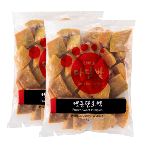 냉동단호박 1KG*2ea 2~4cm(탈피) 전처리냉동 *