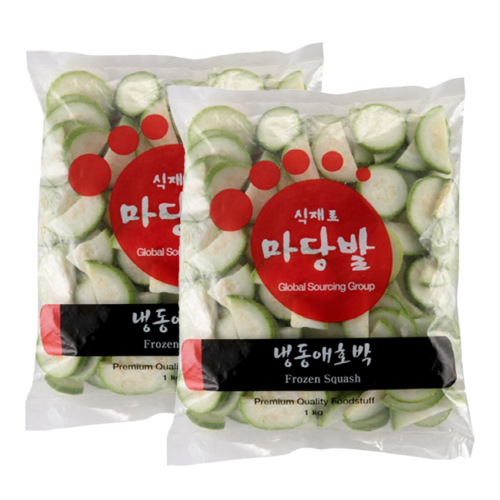 냉동애호박 1KG*2ea 반달 컷 전처리냉동 !